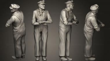Figurines of people staff passengers07 3d model